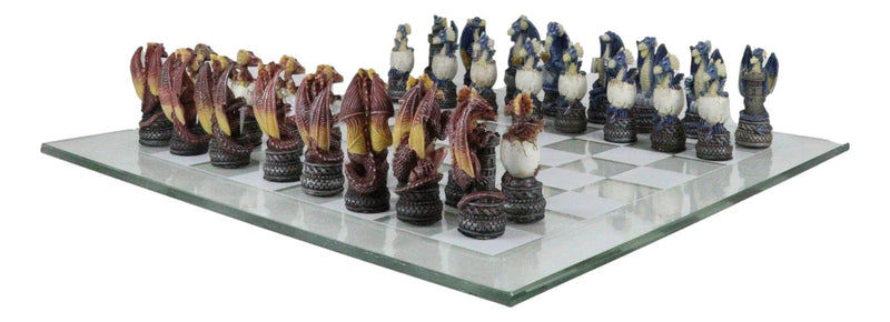 Might Magic Dungeons And Dragons Fantasy Colored Chess Pieces With Glass Board-4