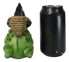Merlin The Wizard Frog with Warlock Triple Moon Hat Backflow Incense Cone Burner-5