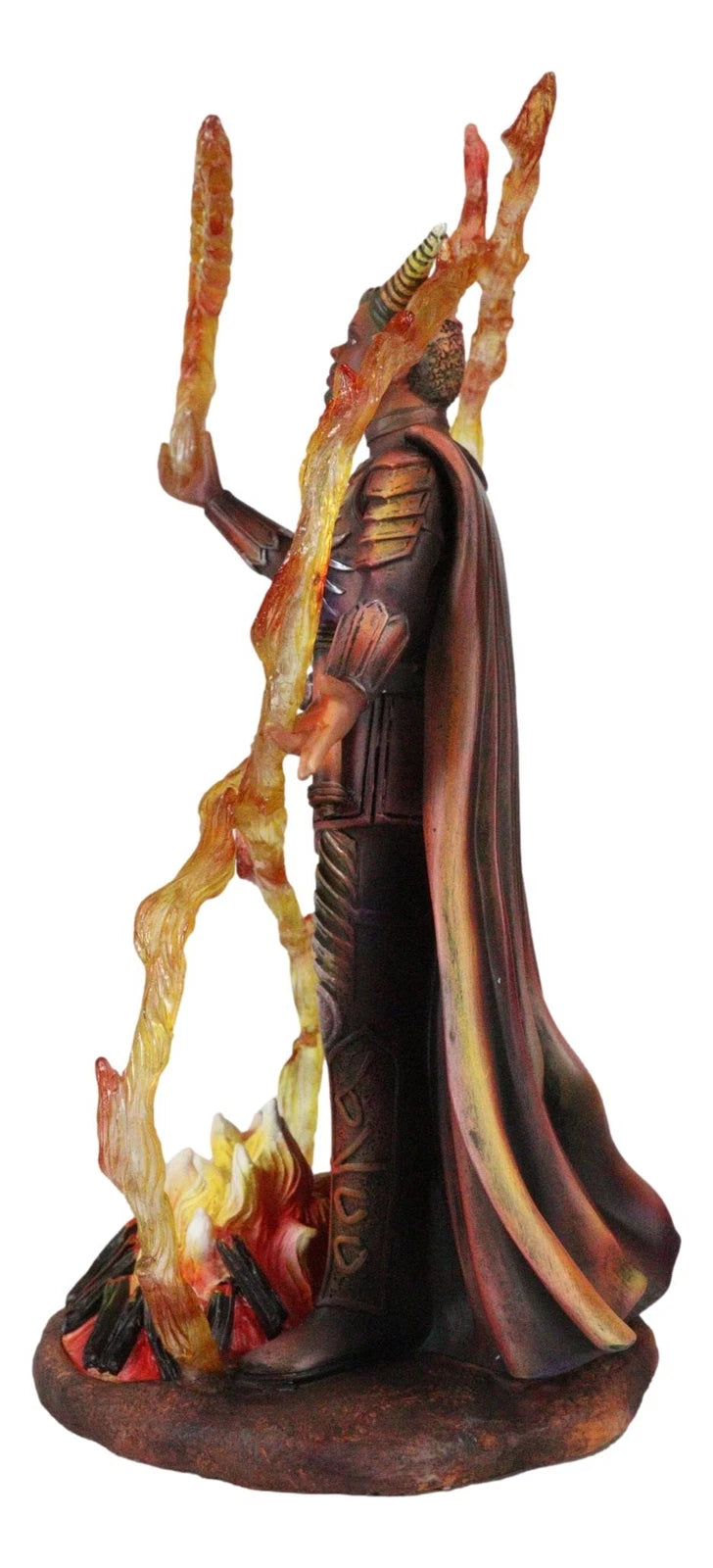 Fire Elemental Horned Wizard Sorcerer Demoniac Summoning Hellfire Magic Figurine-5