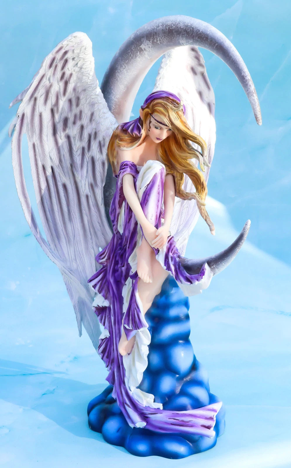Large Celestial Crescent Moon Dreamer Fairy Statue 12"H Nene Thomas Figurine