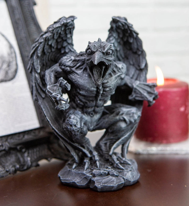 Gothic Winged Avian Eagle Bird Renegade Gargoyle Decorative Figurine 6.25"H-2