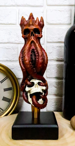 Red Octopus Demon King Crushing Skull Novelty Beer Tap Handle Figurine-1