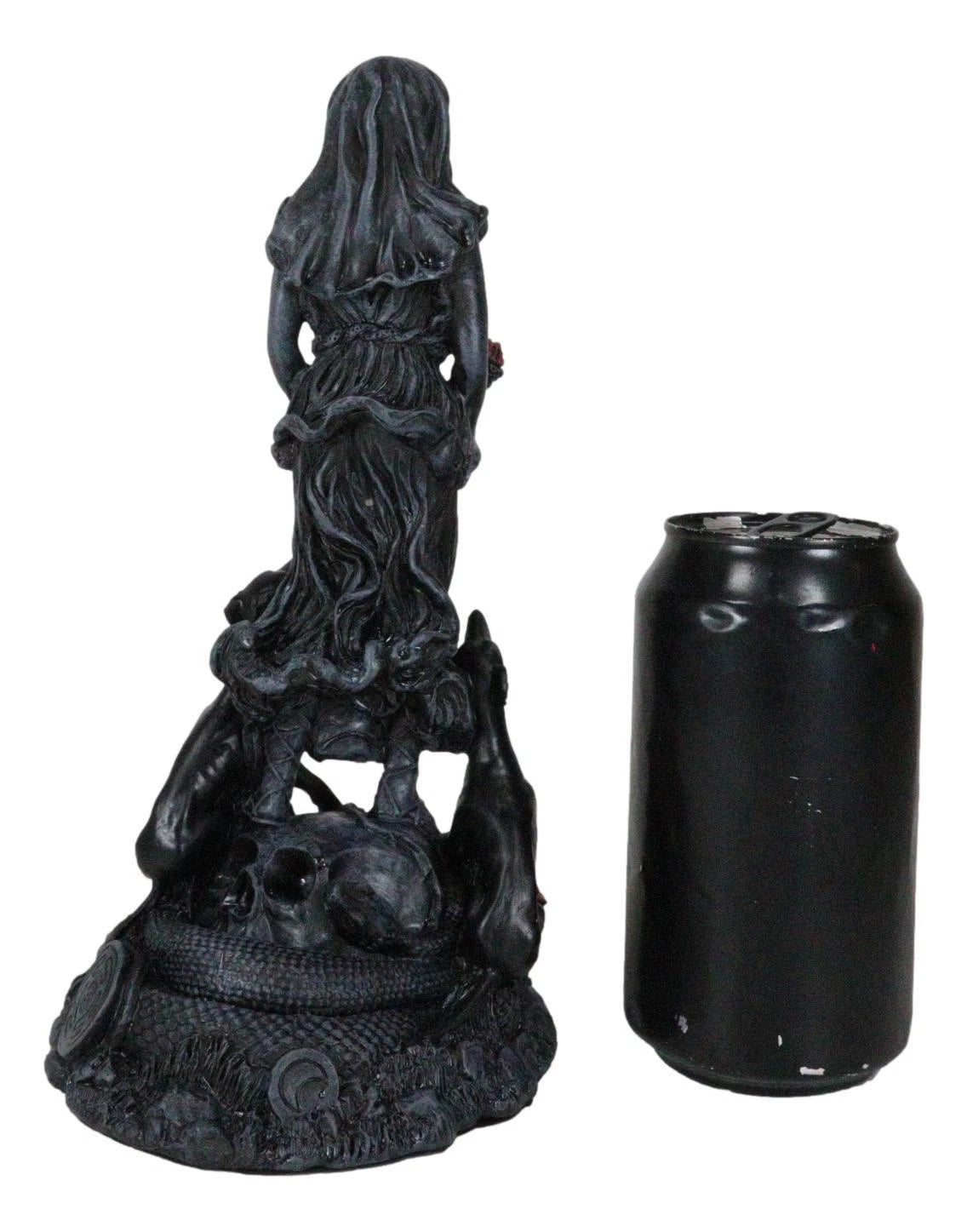 Oberon Zell Spiral Triple Goddess The Crone Hecate With She Dog Hounds Statue-3