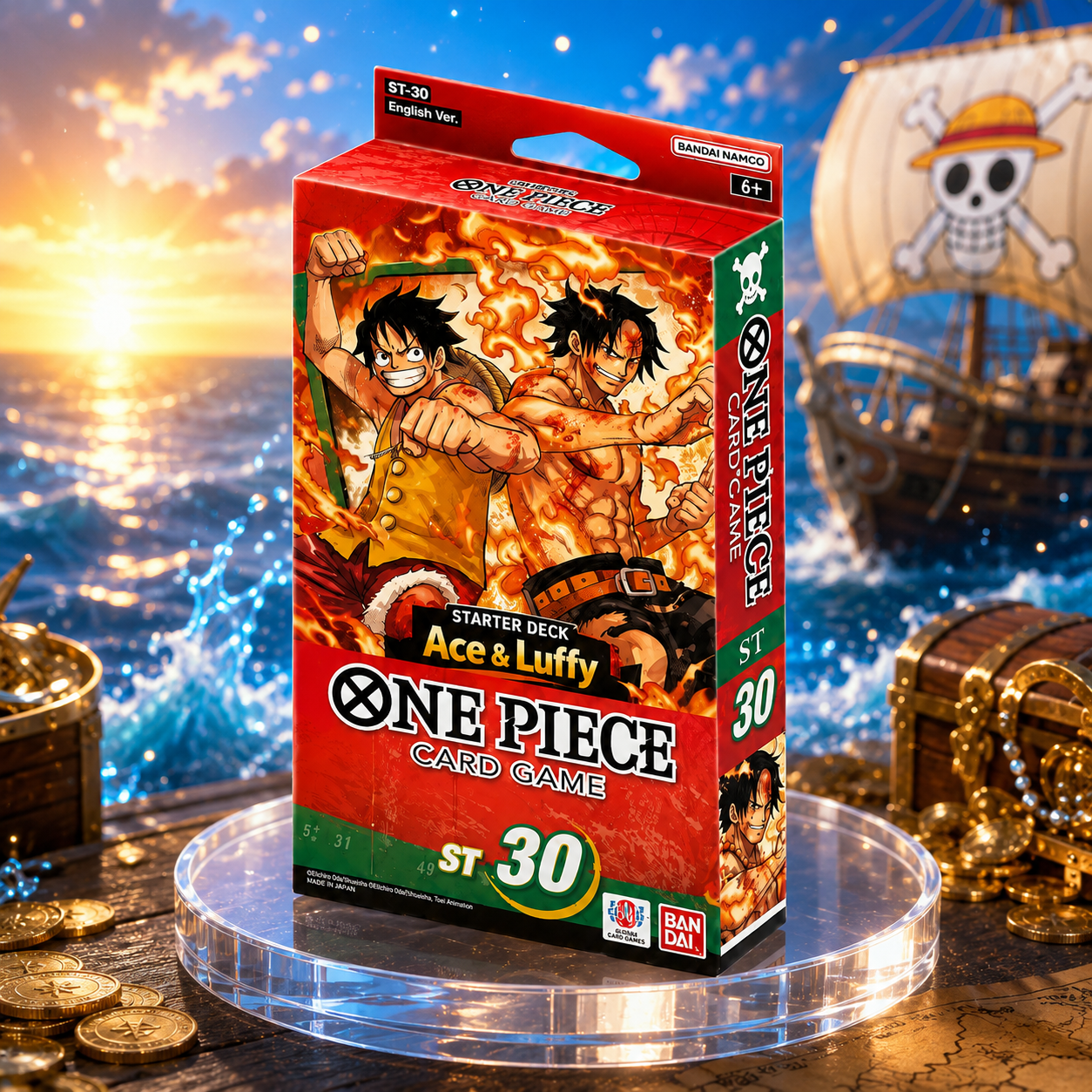 Bandai ONE PIECE Card Game Starter Deck EX ST-30 Luffy & Ace English Version Factory Sealed Box, Great Gift for Collectors-4