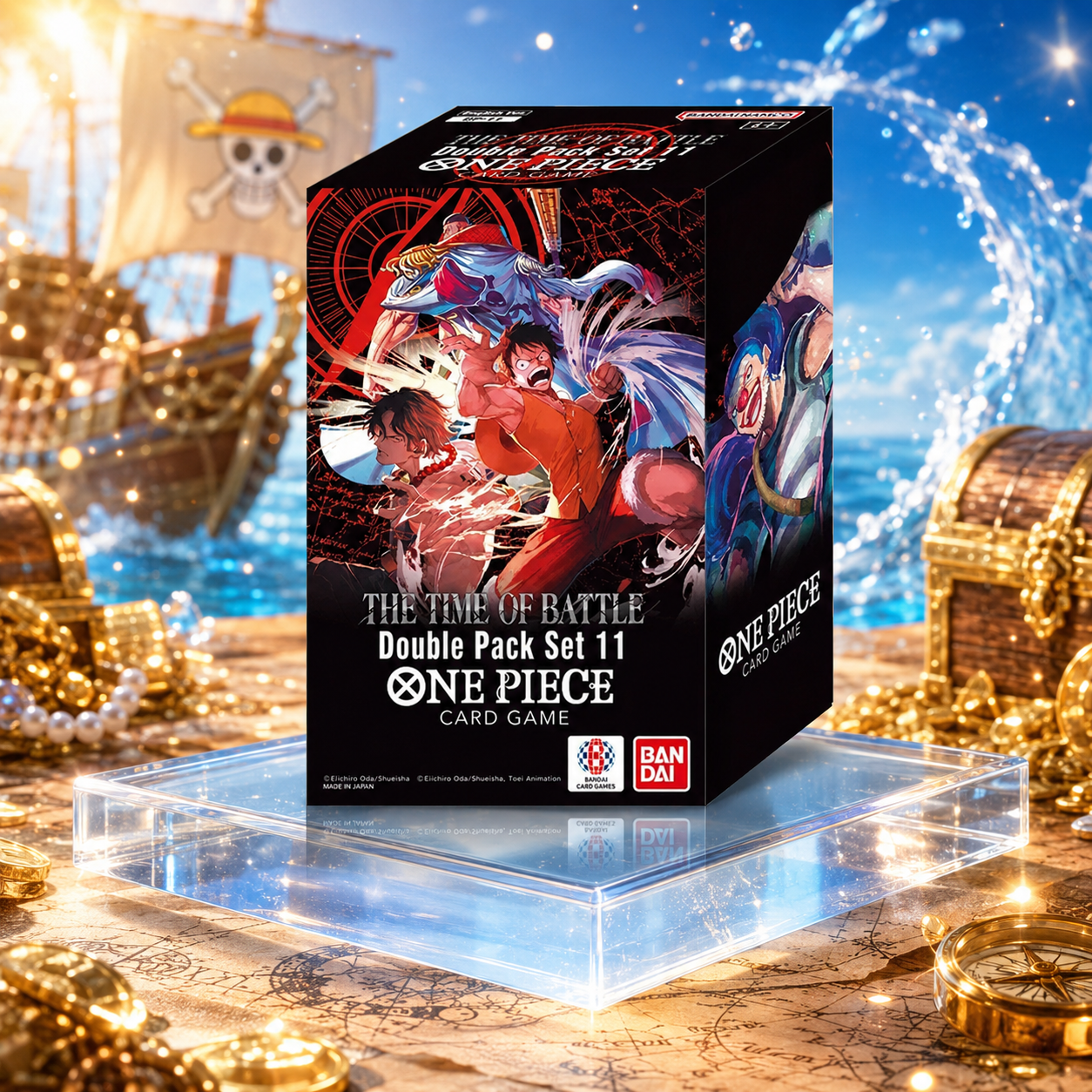 Bandai ONE PIECE Card Game OP-16 The Time of Battle DP-11 Double Pack Set Vol.11 English Factory Sealed Box, Gift for Collectors-1