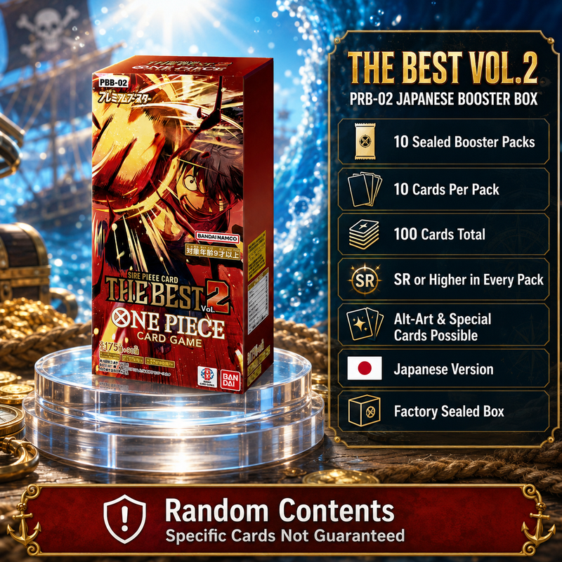 Bandai ONE PIECE Card Game PRB-02 The Best Vol.2 Luffy Japanese Premium Booster Box 10 Packs Factory Sealed Collector Gift-2