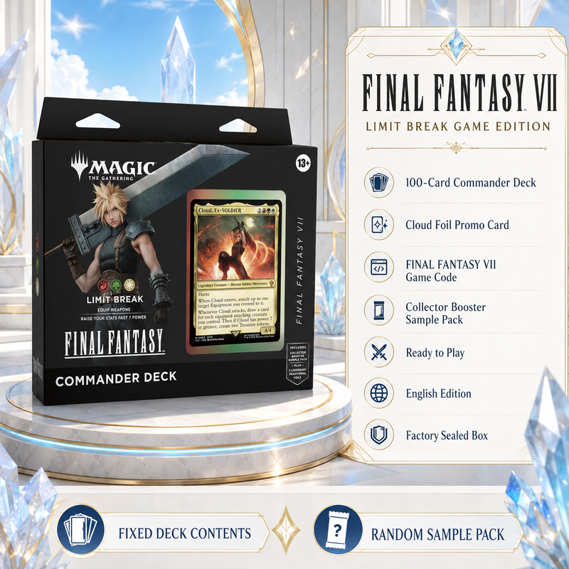 Magic: The Gathering FINAL FANTASY VII Limit Break Cloud Commander Deck Game Edition English Factory Sealed Collector Gift-3