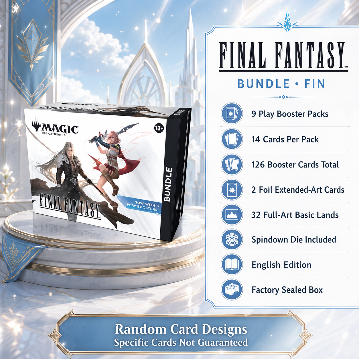 Magic: The Gathering FINAL FANTASY FIN Sephiroth & Lightning Bundle, 9 Play Boosters, English Factory Sealed, Great Gift for Collectors-2