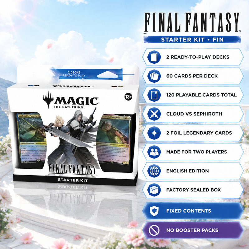 Magic: The Gathering FINAL FANTASY FIN Cloud & Sephiroth Starter Kit, 2 Ready-to-Play 60-Card Decks, English Factory Sealed TCG Beginner Set for Two Players, Learn-to-Play Collectible Trading Card Game Gift-3