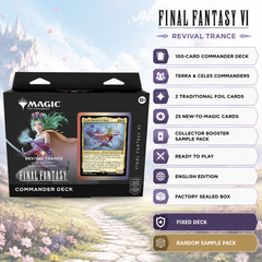 Magic: The Gathering FINAL FANTASY VI Revival Trance FIC Terra & Celes Commander Deck, Ready-to-Play 100-Card TCG Preconstructed Deck, English Factory Sealed, Deck Building Collectible Gift-1