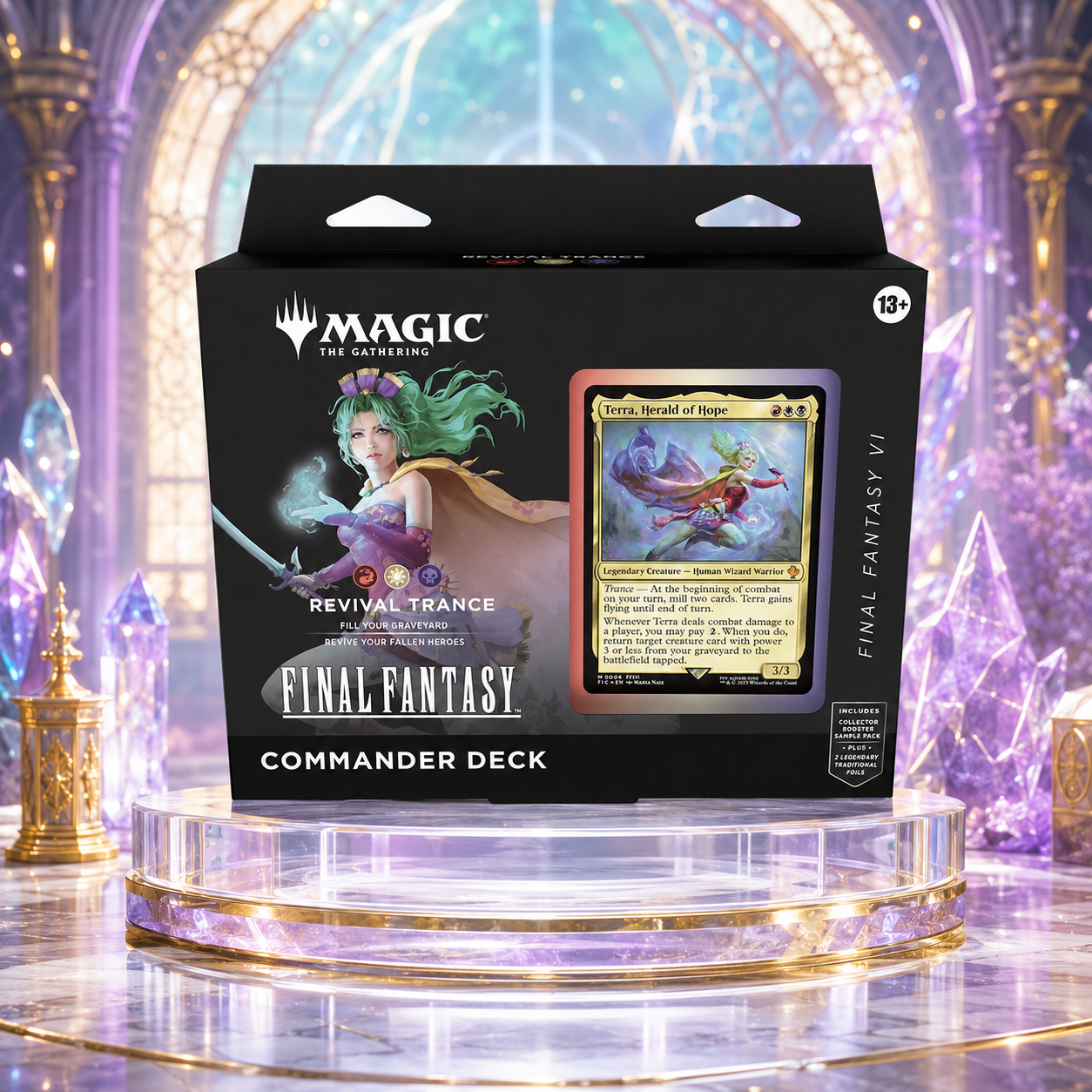 Magic: The Gathering FINAL FANTASY VI Revival Trance FIC Terra & Celes Commander Deck, Ready-to-Play 100-Card TCG Preconstructed Deck, English Factory Sealed, Deck Building Collectible Gift-3