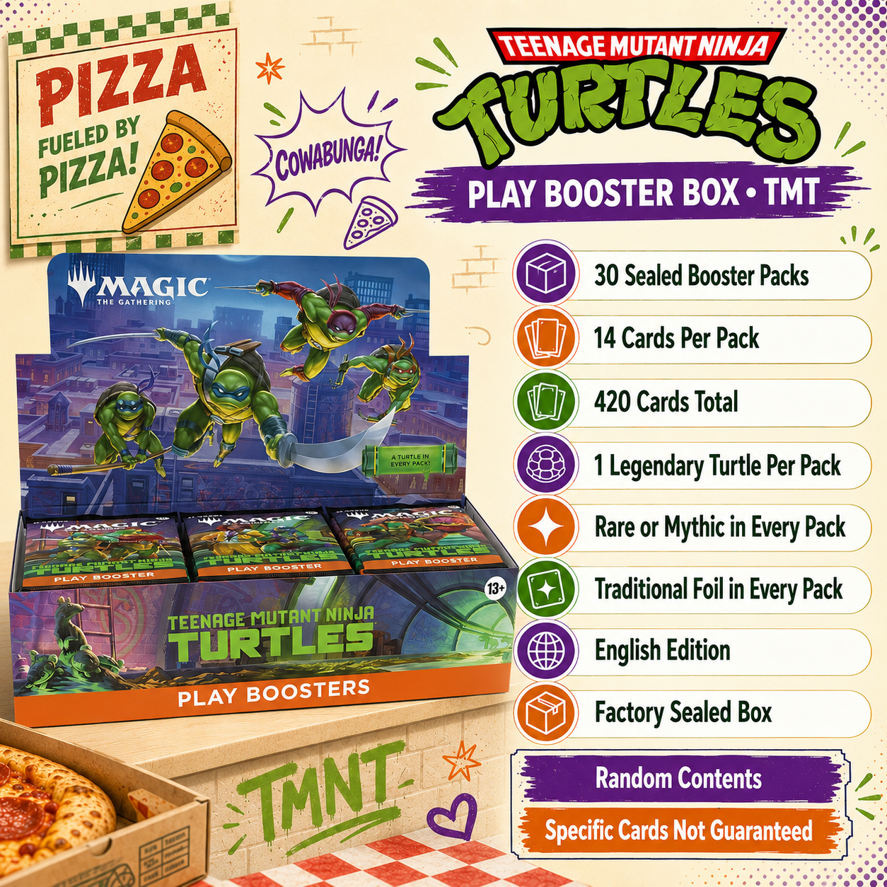 Magic: The Gathering Teenage Mutant Ninja Turtles TMT Booster Box, 30 Packs, English Factory Sealed TCG Booster Display for Drafting, Deck Building, Trading Card Collecting and Pack Opening, Great Gift for Fans-2