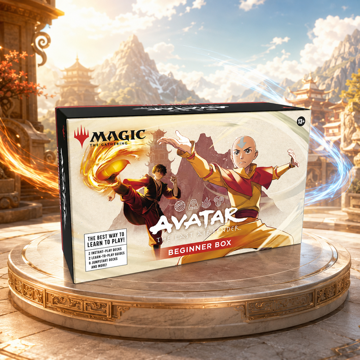 Magic: The Gathering Avatar The Last Airbender TLA Aang & Zuko Beginner Box, 10 Themed 20-Card Half Decks, English Factory Sealed Learn-to-Play TCG Set for 2 Players, Collectible Trading Card Game Gift