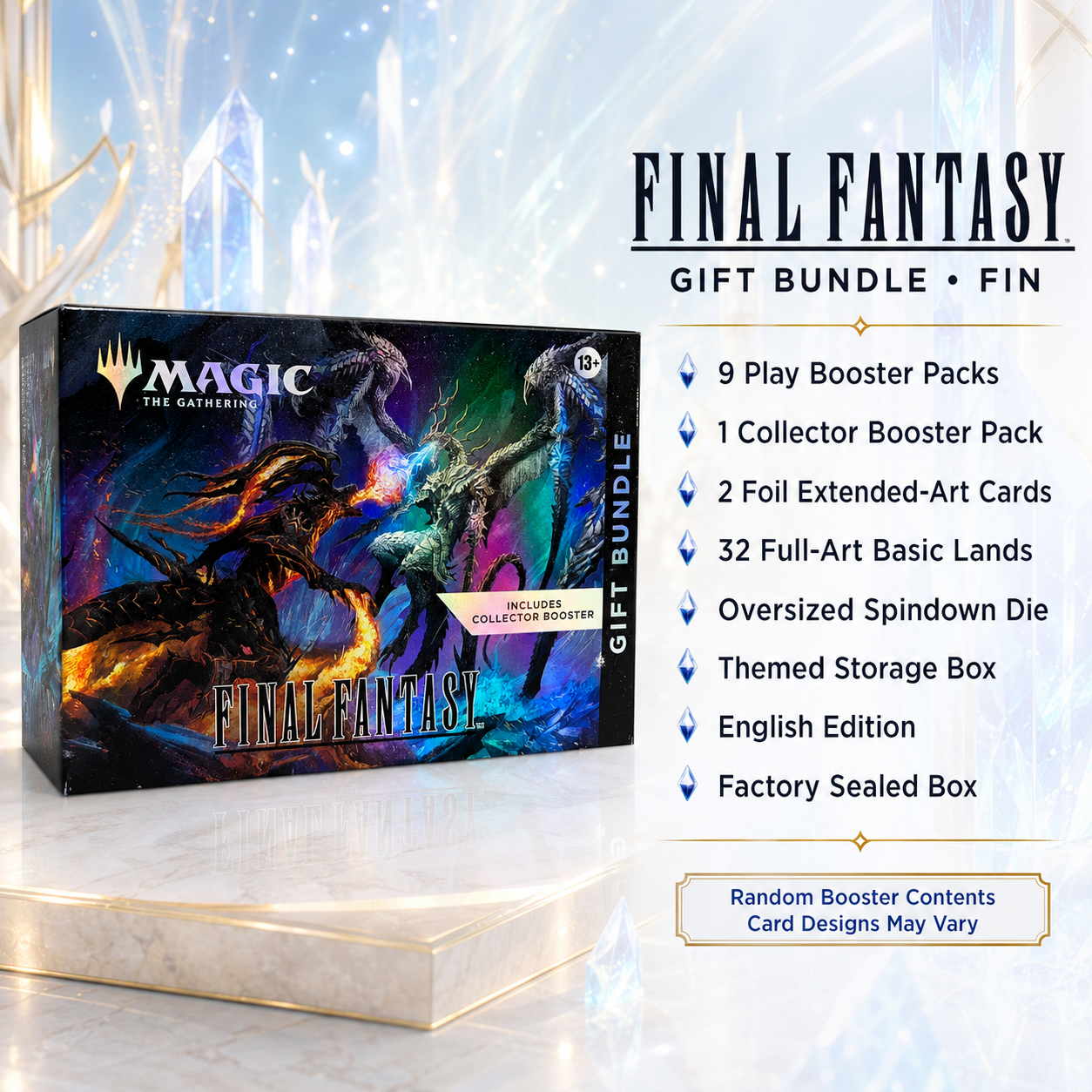 Magic: The Gathering FINAL FANTASY FIN Gift Bundle English Edition, MTG TCG Booster Bundle, Collector Booster Gift Set, Collectible Trading Cards for Deck Building, Pack Opening, Card Collection and Collector Gift