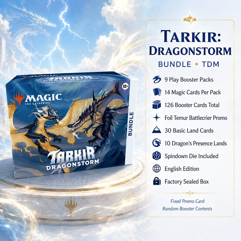 Magic: The Gathering Tarkir Dragonstorm TDM Bundle English Edition, MTG Booster Bundle, Dragon Fantasy TCG Collectible Trading Cards for Deck Building, Pack Opening, Card Collection and Collector Gift-2