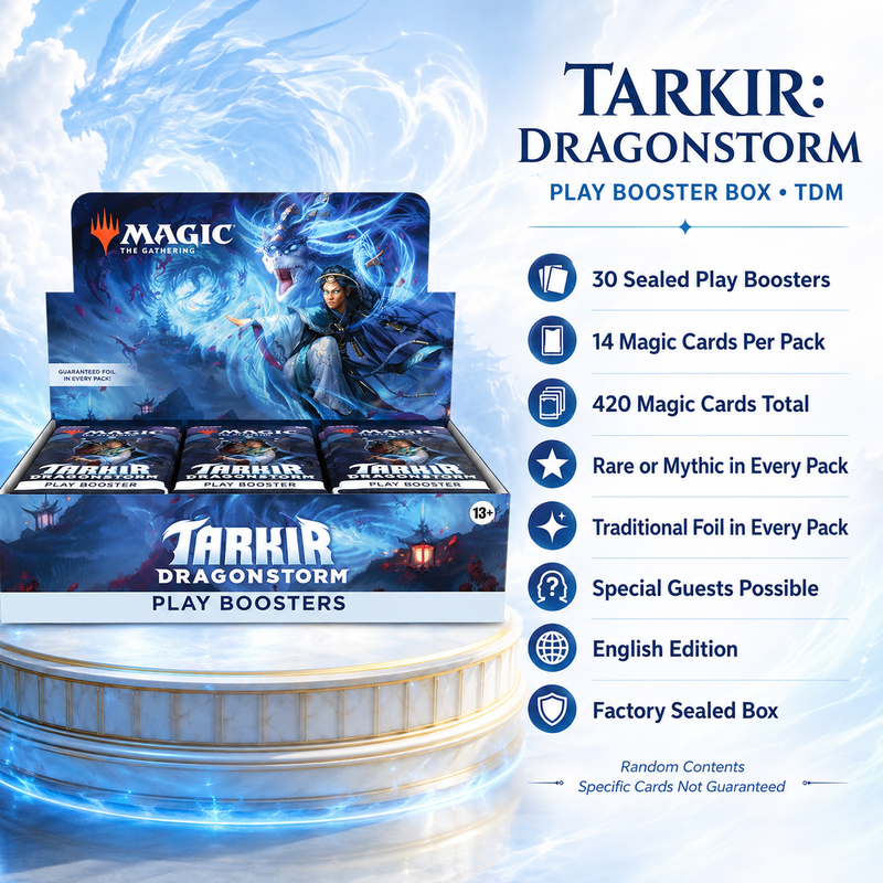 Magic: The Gathering Tarkir Dragonstorm TDM Play Booster Box English Edition, MTG TCG Booster Display, Dragon Fantasy Collectible Trading Cards for Drafting, Deck Building, Pack Opening, Card Collection and Collector Gift-2