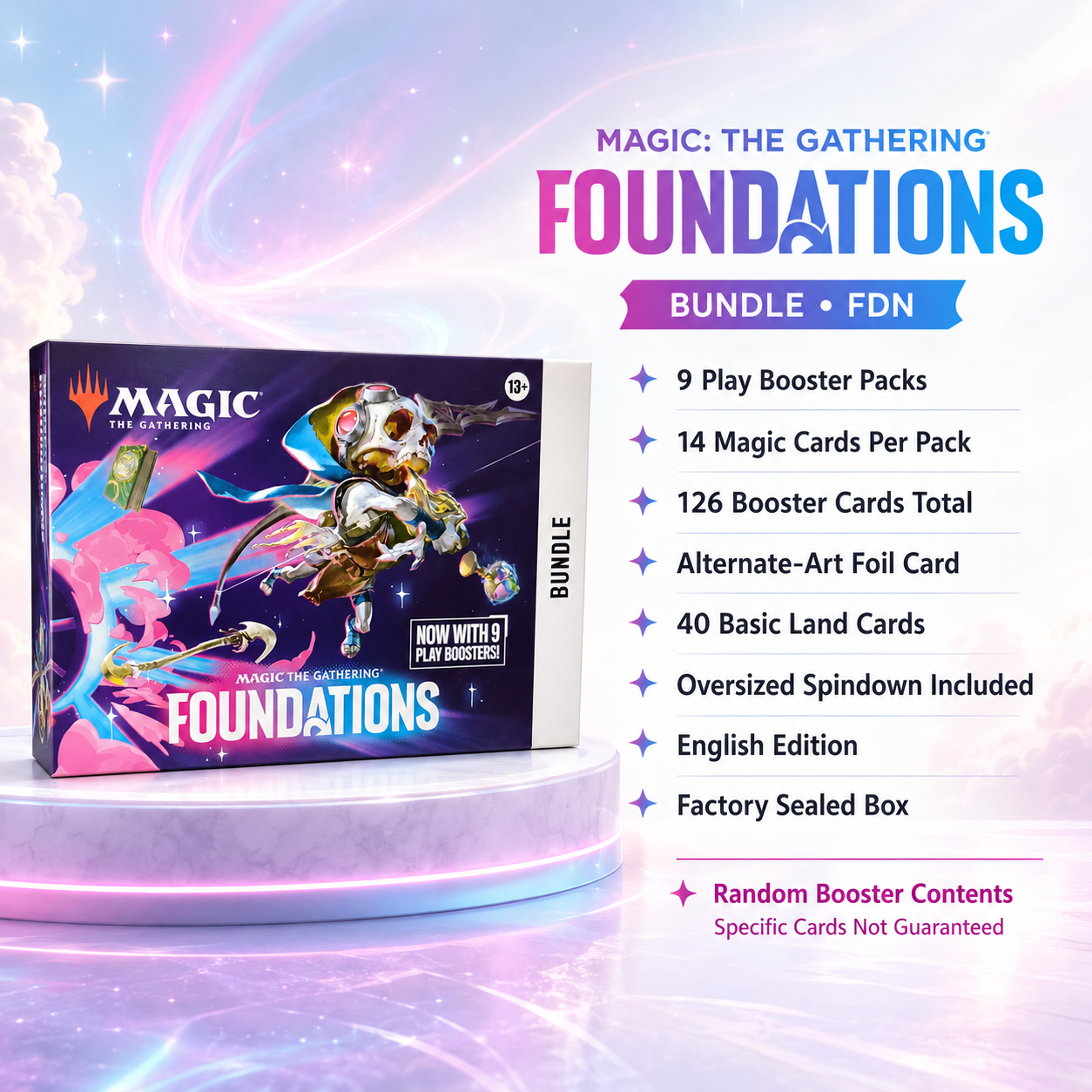 Magic: The Gathering Foundations FDN Bundle English Edition, MTG TCG Booster Bundle, Collectible Trading Card Game Set for Deck Building, Pack Opening, Card Collection, Beginner Players and Collector Gift-1