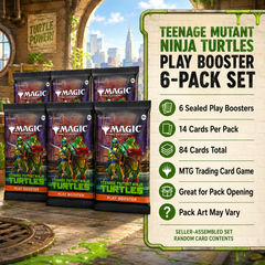 Magic The Gathering Teenage Mutant Ninja Turtles Play Booster 6-Pack Set, MTG Sealed Booster Pack Lot, Collectible Trading Card Game Packs for Pack Opening, Deck Building, Card Collection and Gift-1