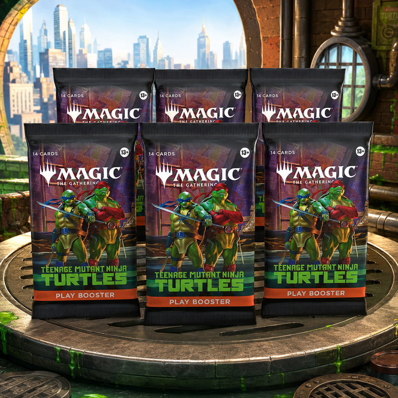 Magic The Gathering Teenage Mutant Ninja Turtles Play Booster 6-Pack Set, MTG Sealed Booster Pack Lot, Collectible Trading Card Game Packs for Pack Opening, Deck Building, Card Collection and Gift-2