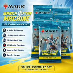 Magic: The Gathering March of the Machine Set Booster 6-Pack Lot English Edition, 72MTG Trading Cards, Sealed Booster Bundle for Pack Opening, Deck Building and Collector Gift-2