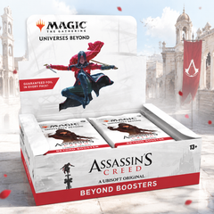 Magic: The Gathering Assassin’s Creed ACR Beyond Booster Box English Edition, MTG Universes Beyond 24-Pack Display, Foil Borderless TCG Collectible Cards for Pack Opening, Deck Building and Collector Gift-1
