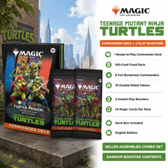 Magic: The Gathering Teenage Mutant Ninja Turtles Turtle Power Commander Deck + 2 Play Booster Packs English Edition, MTG 100-Card Ready-to-Play Deck Combo Set for Multiplayer, Deck Building, Pack Opening and Collector Gift-2