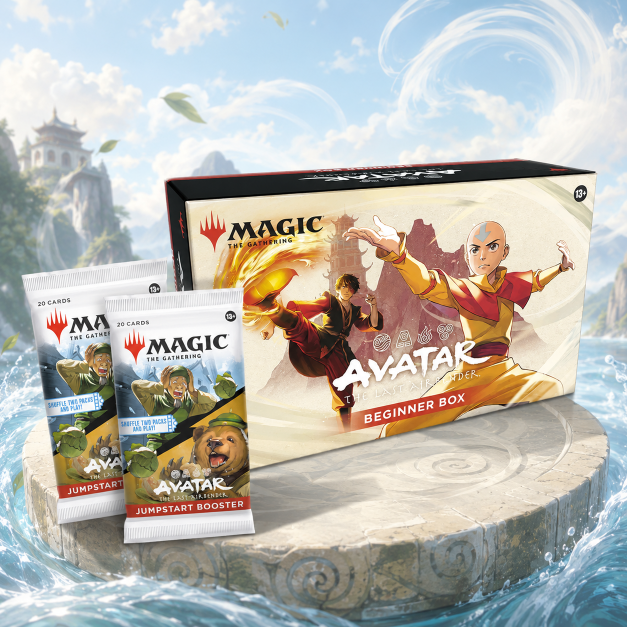 Magic: The Gathering Avatar The Last Airbender Beginner Box + 2 Jumpstart Booster Packs English Edition, MTG Two-Player Learn-to-Play Card Game Set, 240 Cards, Ready-to-Play Decks for Casual Play and Gift