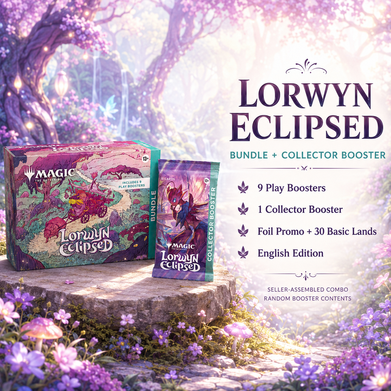 Magic: The Gathering Lorwyn Eclipsed Bundle + Collector Booster Pack English Edition, MTG TCG Booster Gift Set for Deck Building, Pack Opening, Card Collection and Collector Gift-2