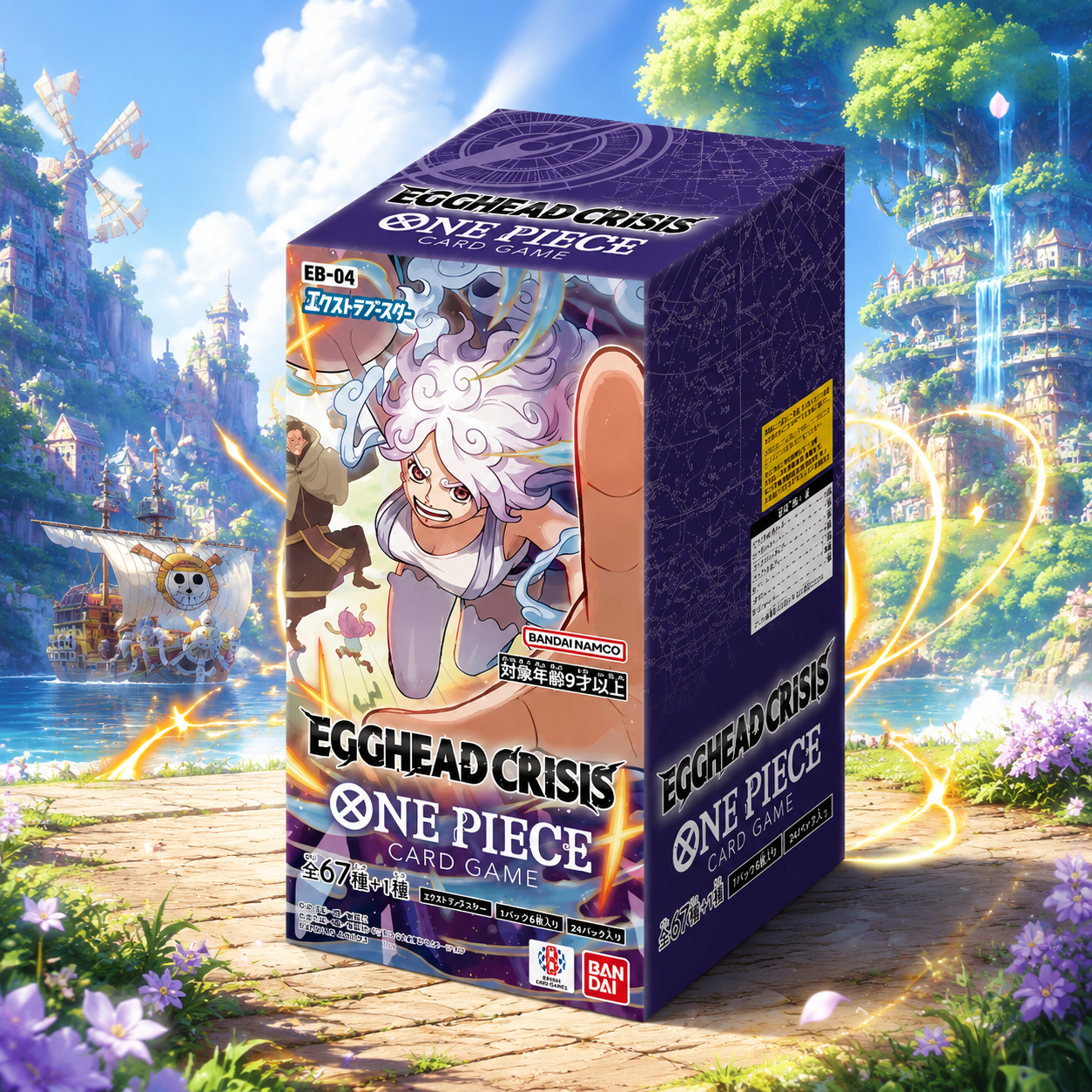 One Piece Card Game EB-04 Egghead Crisis Japanese Extra Booster Box, 24 Sealed Packs, 6 Cards Per Pack, Factory Sealed TCG Collector Box-1