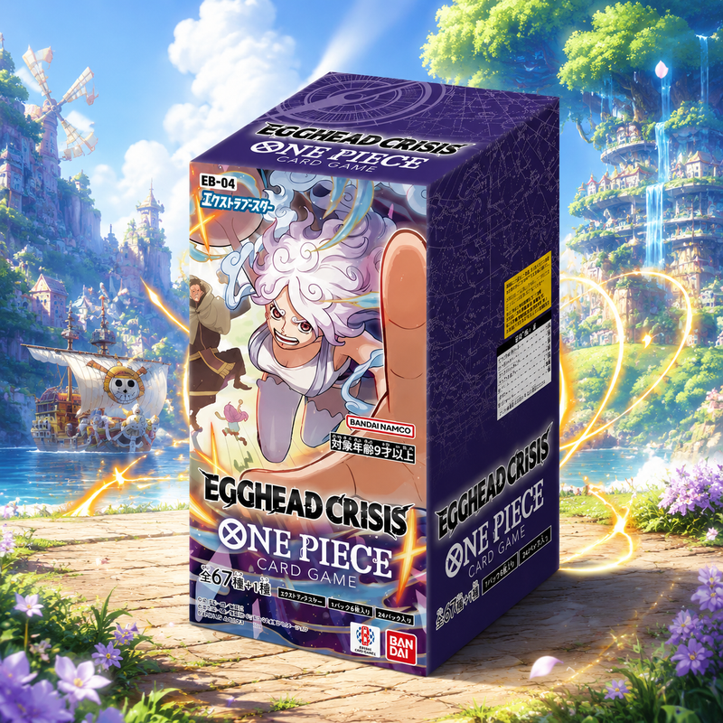 One Piece Card Game EB-04 Egghead Crisis Japanese Extra Booster Box, 24 Sealed Packs, 6 Cards Per Pack, Factory Sealed TCG Collector Box-1