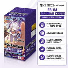 One Piece Card Game EB-04 Egghead Crisis Japanese Extra Booster Box, 24 Sealed Packs, 6 Cards Per Pack, Factory Sealed TCG Collector Box-2