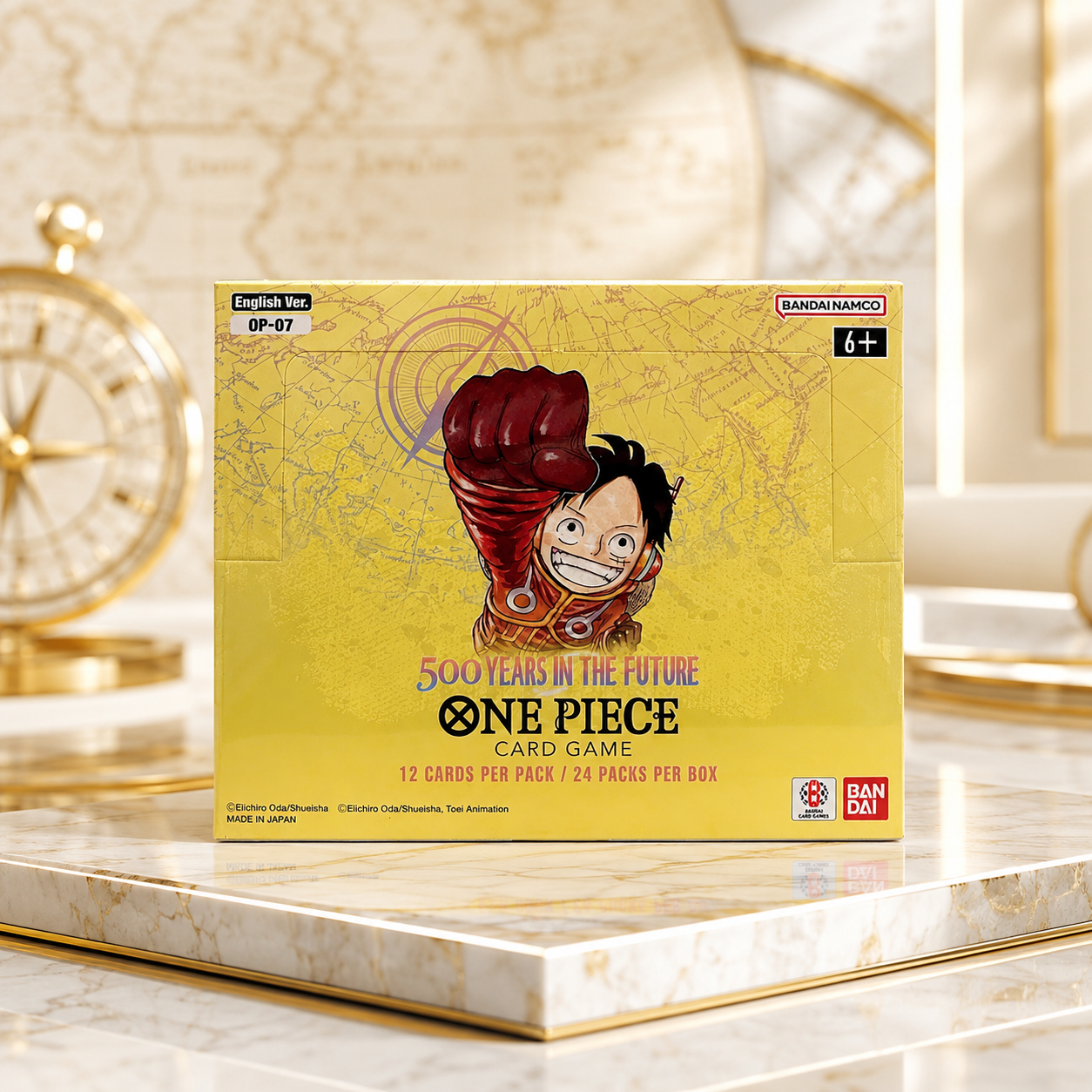 One Piece Card Game OP-07 500 Years in the Future Booster Box English Edition, 24 Booster Packs, Factory-Sealed TCG Cards for Deck Building, Pack Opening and Collector Gift-1