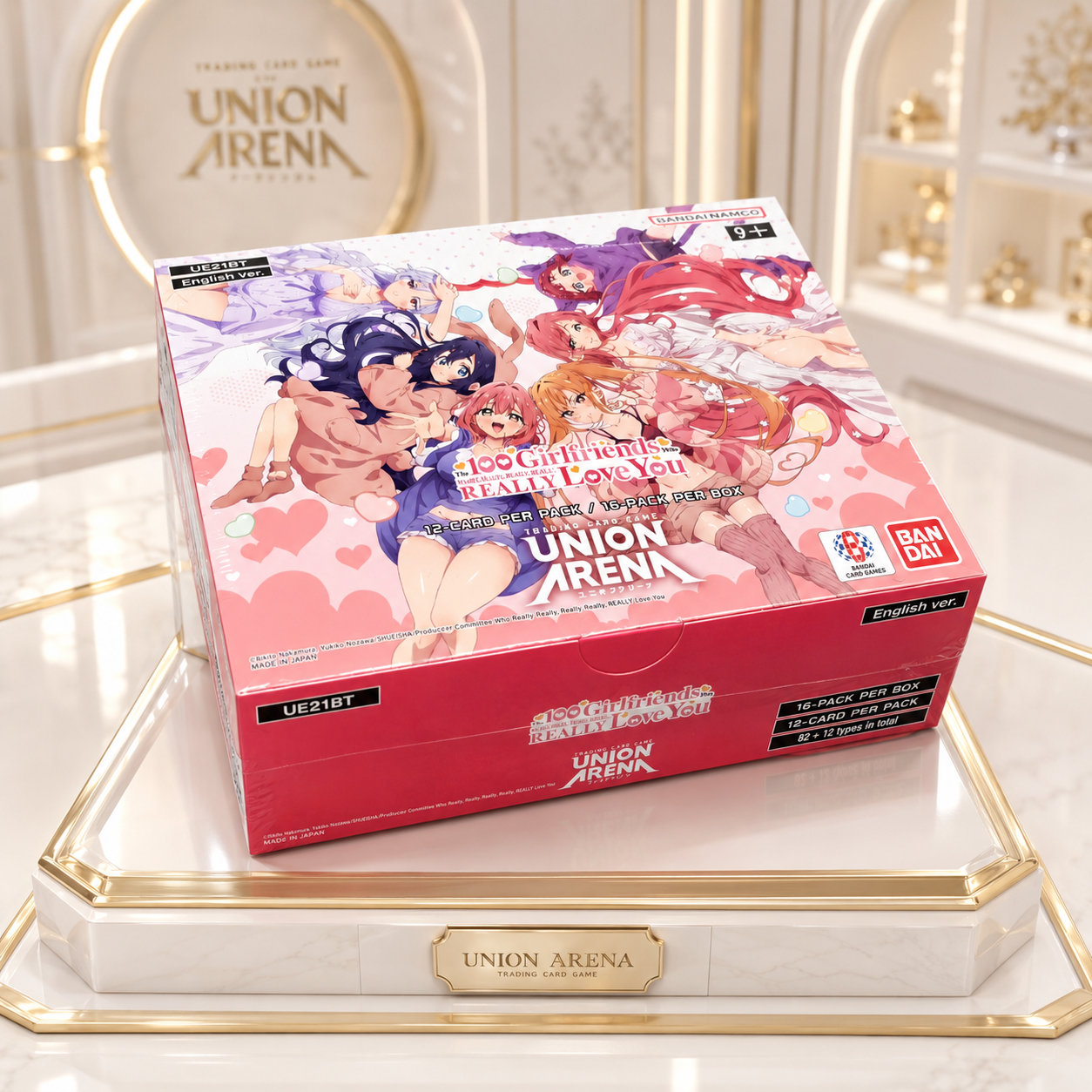 Union Arena The 100 Girlfriends Who Really Really Really Really REALLY Love You UE21BT Booster Box English Edition, 16 Factory-Sealed Packs, Anime TCG Cards for Collecting and Gift-1