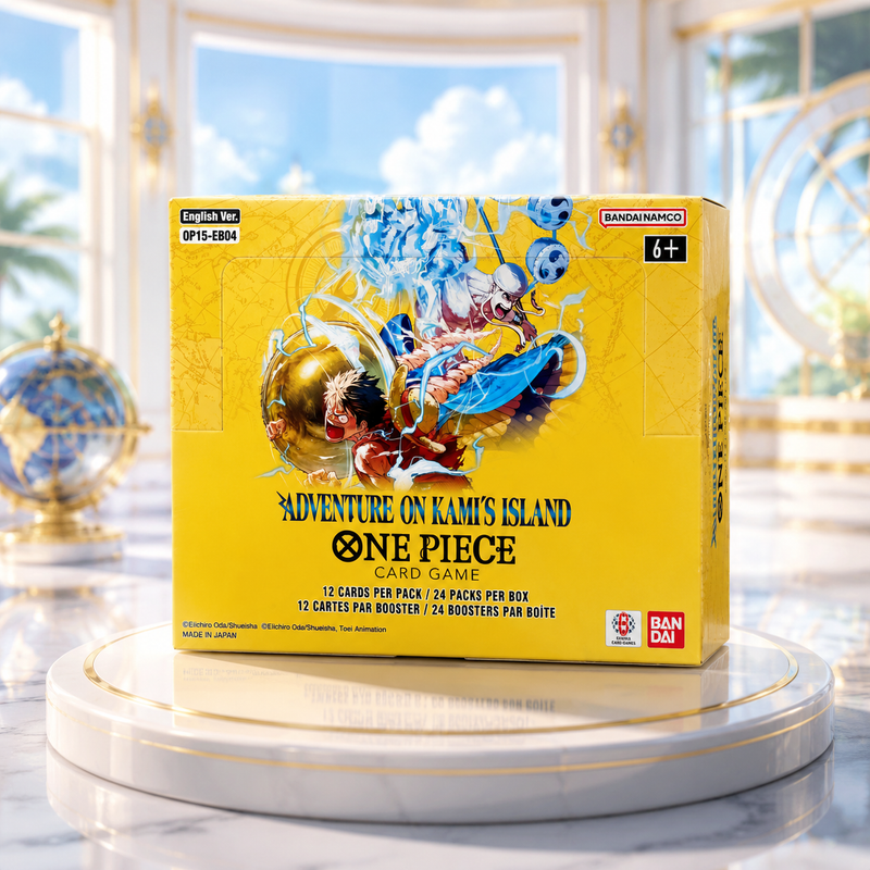 One Piece Card Game OP15-EB04 Adventure on Kami’s Island Booster Box English Edition, 24 Factory-Sealed Packs, Skypiea Arc TCG Cards for Deck Building, Pack Opening and Collector Gift-1