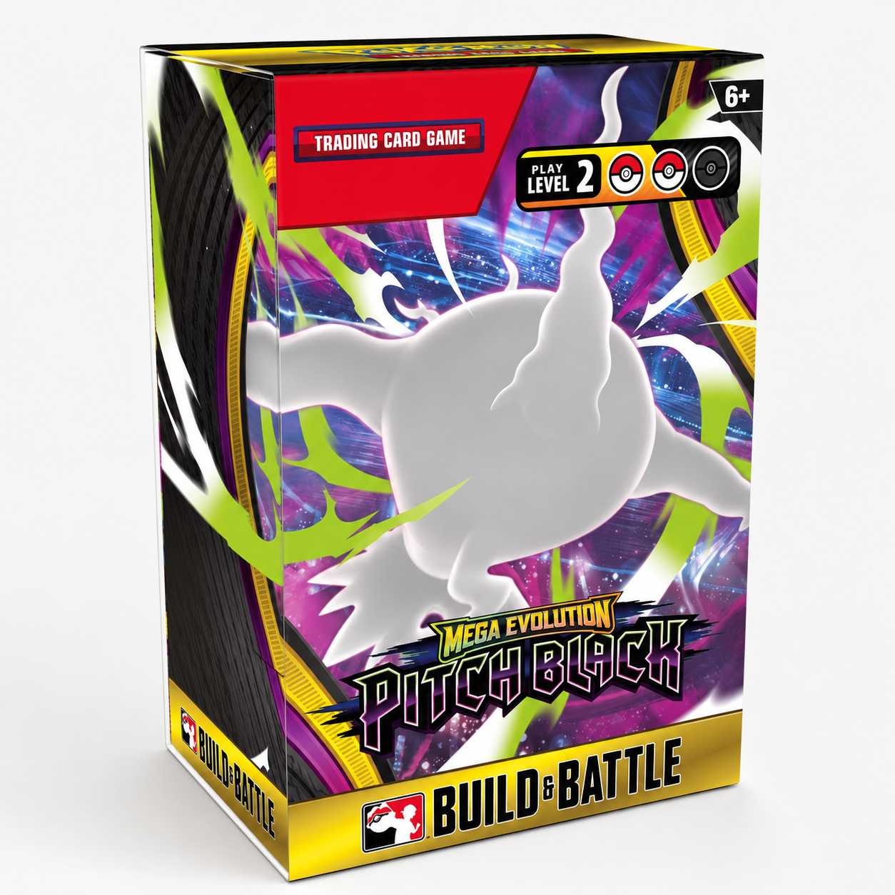 Pokémon TCG Mega Evolution Pitch Black Build & Battle Box 40-Card Deck 4 Booster Packs English Edition Factory Sealed Gift-1