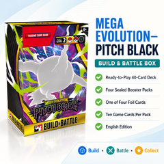 Pokémon TCG Mega Evolution Pitch Black Build & Battle Box 40-Card Deck 4 Booster Packs English Edition Factory Sealed Gift-2