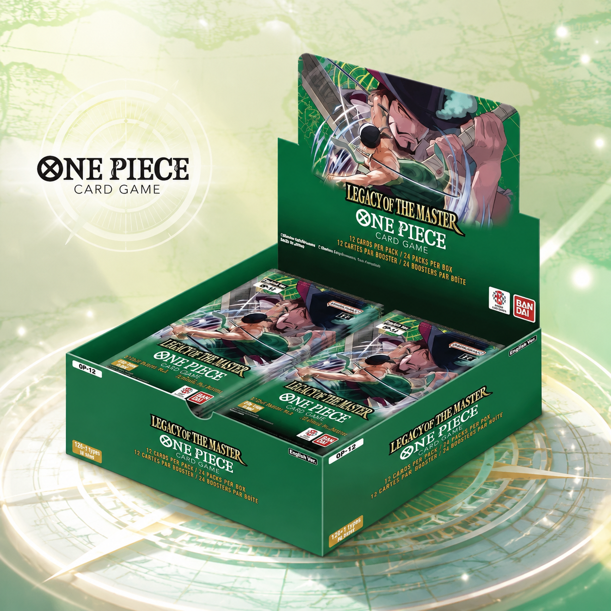 One Piece Card Game OP-12 Legacy of the Master Booster Box English Edition, 24 Booster Packs Factory Sealed TCG Collectible Cards for Pack Opening, Trading and Collector Gift-1