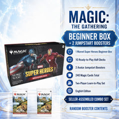 Magic: The Gathering Marvel Super Heroes Beginner Box + 2 Avatar The Last Airbender Jumpstart Booster Packs English Edition, MTG Learn-to-Play Two-Player Card Game Set, Ready-to-Play Decks for Casual Play and Gift-2
