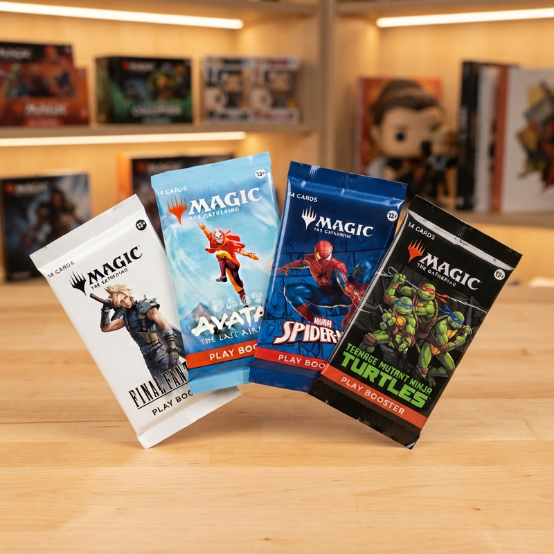 Magic: The Gathering Play Booster 4-Pack Set English Edition, FINAL FANTASY Avatar The Last Airbender Marvel’s Spider-Man Teenage Mutant Ninja Turtles, MTG TCG Sealed Booster Packs for Drafting, Deck Building, Pack Opening and Collector Gift-2