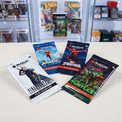 Magic: The Gathering Play Booster 4-Pack Set English Edition, FINAL FANTASY Avatar The Last Airbender Marvel’s Spider-Man Teenage Mutant Ninja Turtles, MTG TCG Sealed Booster Packs for Drafting, Deck Building, Pack Opening and Collector Gift-4