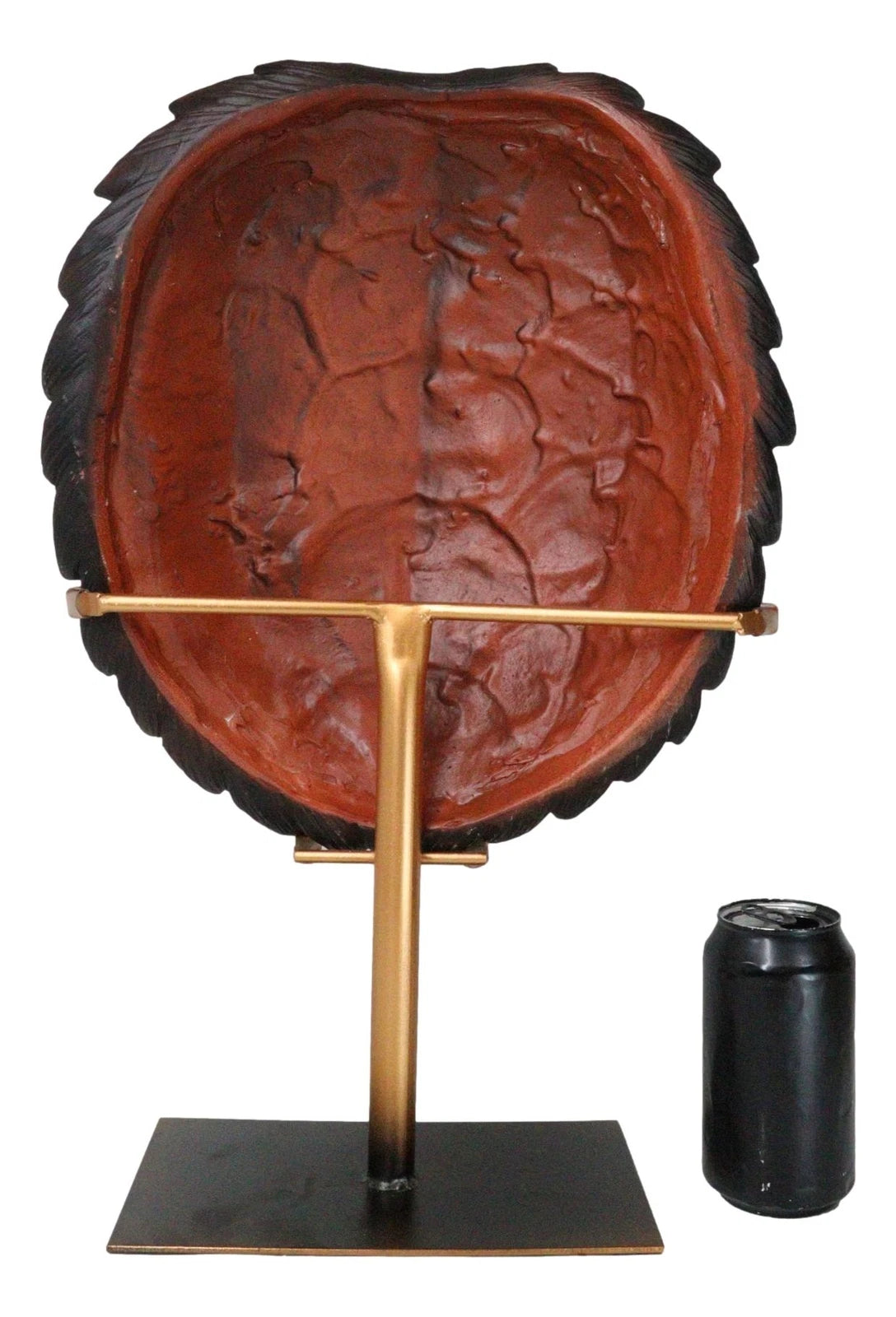 Large Nautical Marine Jagged Shell Faux Sea Turtle Sculpture With Pole Stand-6