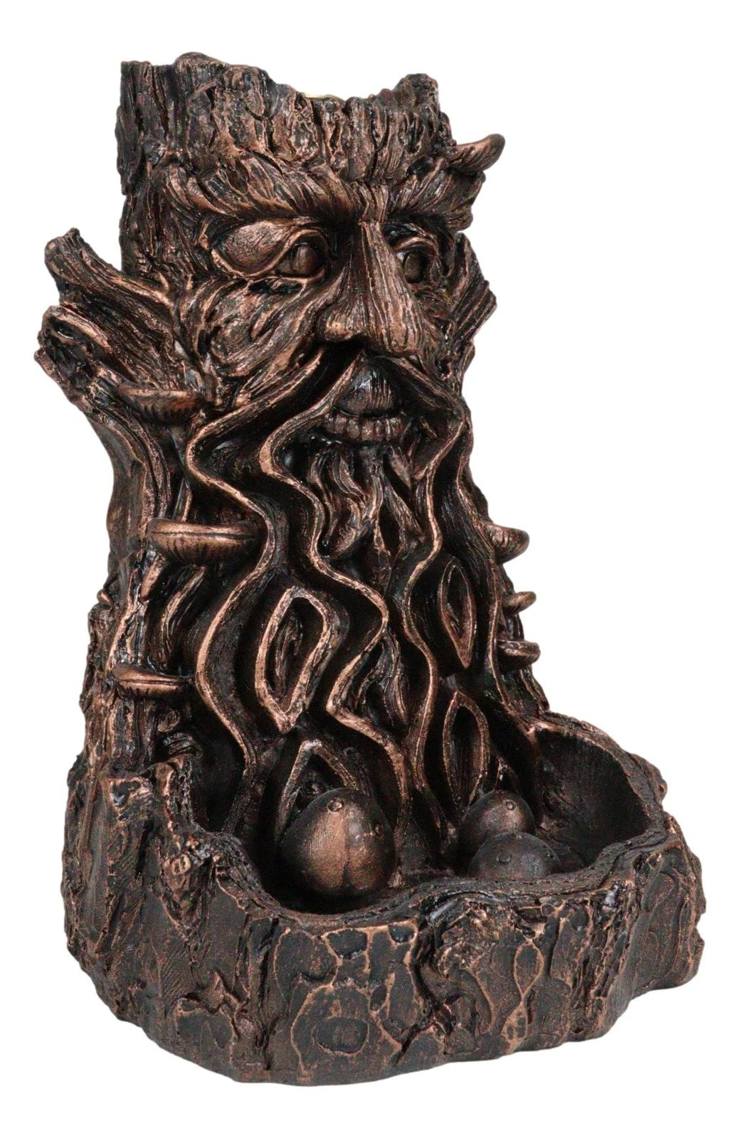 Greenman Tree Man God Forest Ent Waterfall Smoke Backflow Incense Cone Burner-10