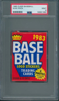 1983 Fleer Baseball Unopened Wax Pack PSA 9-1