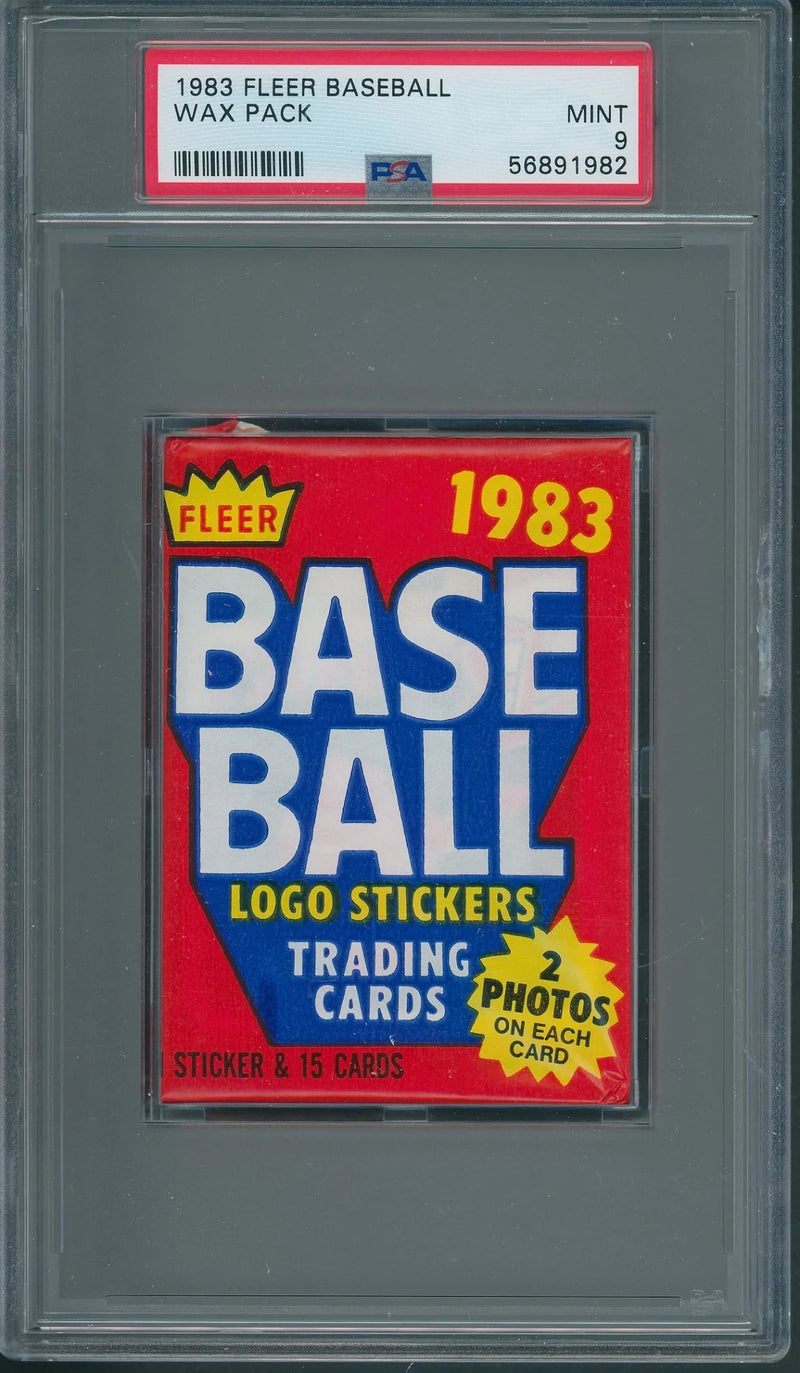 1983 Fleer Baseball Unopened Wax Pack PSA 9-1