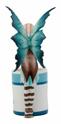 Amy Brown Teacup Creamy Hot Cocoa Whimsical Fairy Figurine 6"H-4