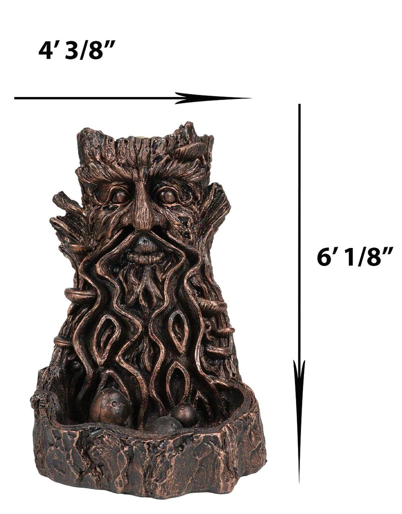 Greenman Tree Man God Forest Ent Waterfall Smoke Backflow Incense Cone Burner-8