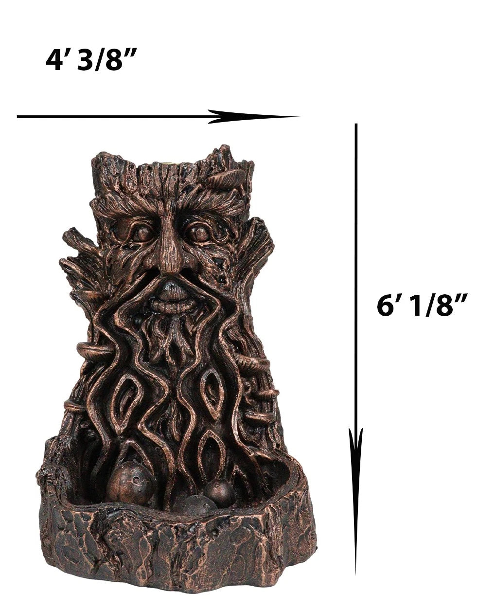Greenman Tree Man God Forest Ent Waterfall Smoke Backflow Incense Cone Burner-8