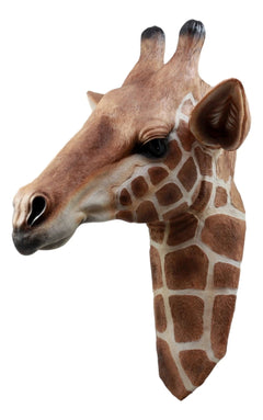 African Safari Long Necked Giraffe Head Wall Decor Scherezade Bust Figurine-8