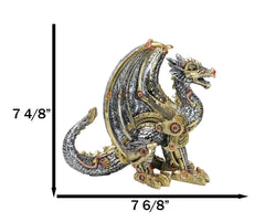 Geared Mechanical Look Steampunk Dragon Cyber Robot Decorative Sculpture-9