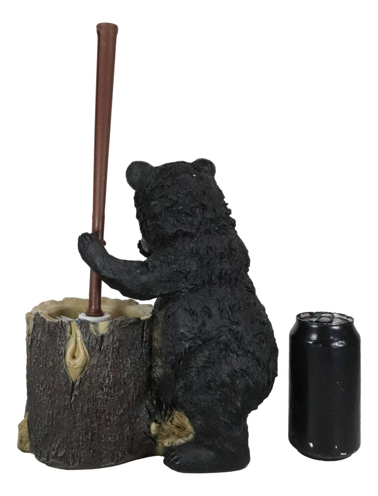 Rustic Whimsical Black Bear Stinky Potion Toilet Brush And Holder Set Figurine-8